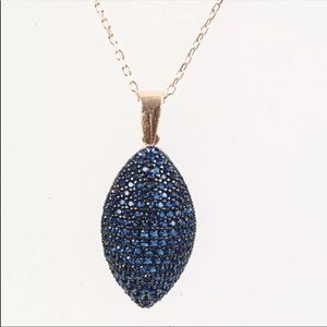 Sultan Ottoman Almond shape Sapphire Necklace